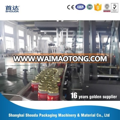 Factory price full automatic servo motor Drive filling machine glass jam jars production line